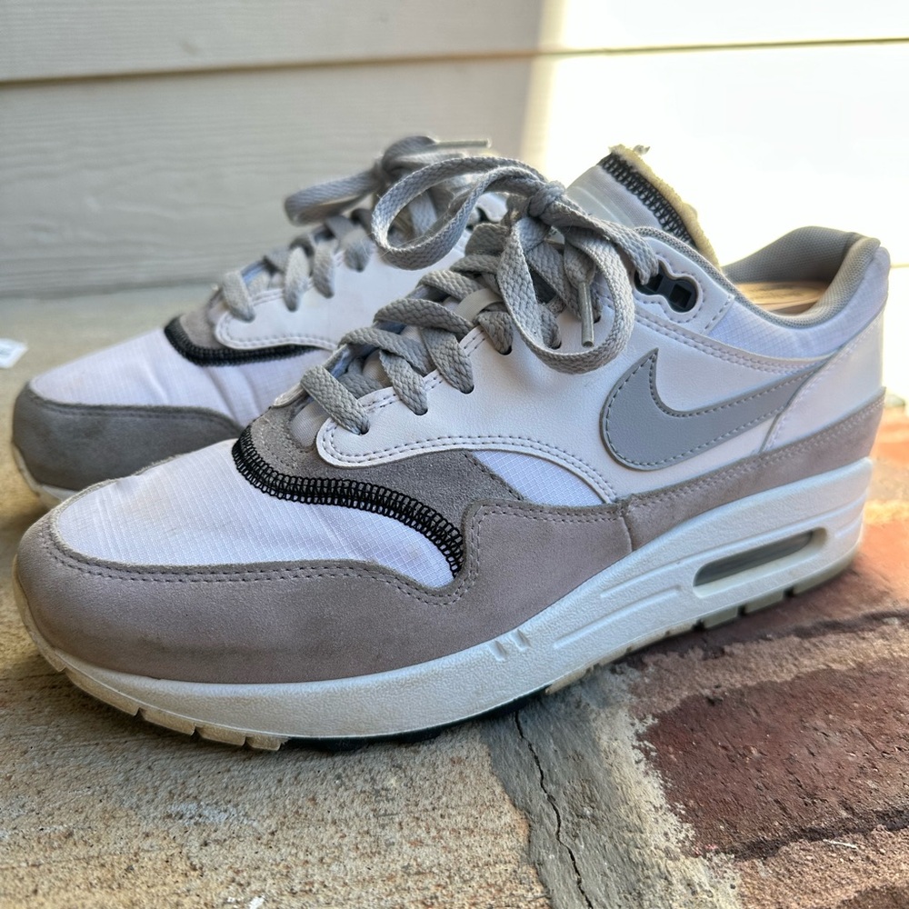 Size 8 - Nike Air Max 1 White Black Wolf Grey